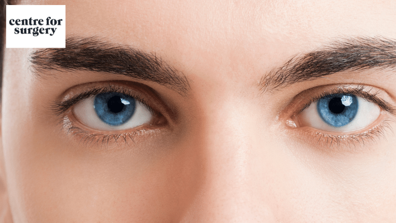 What are the risks of blepharoplasty for men